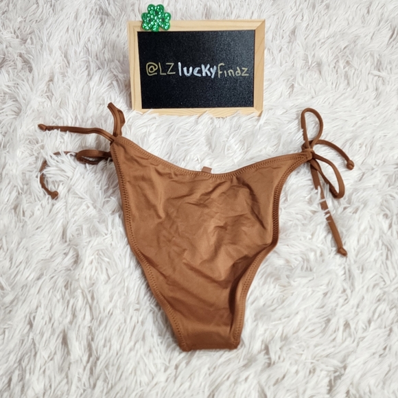 SKIMS SWIM DIPPED TIE BOTTOMS/ NWT/ALMOND/S, M - Picture 12 of 17